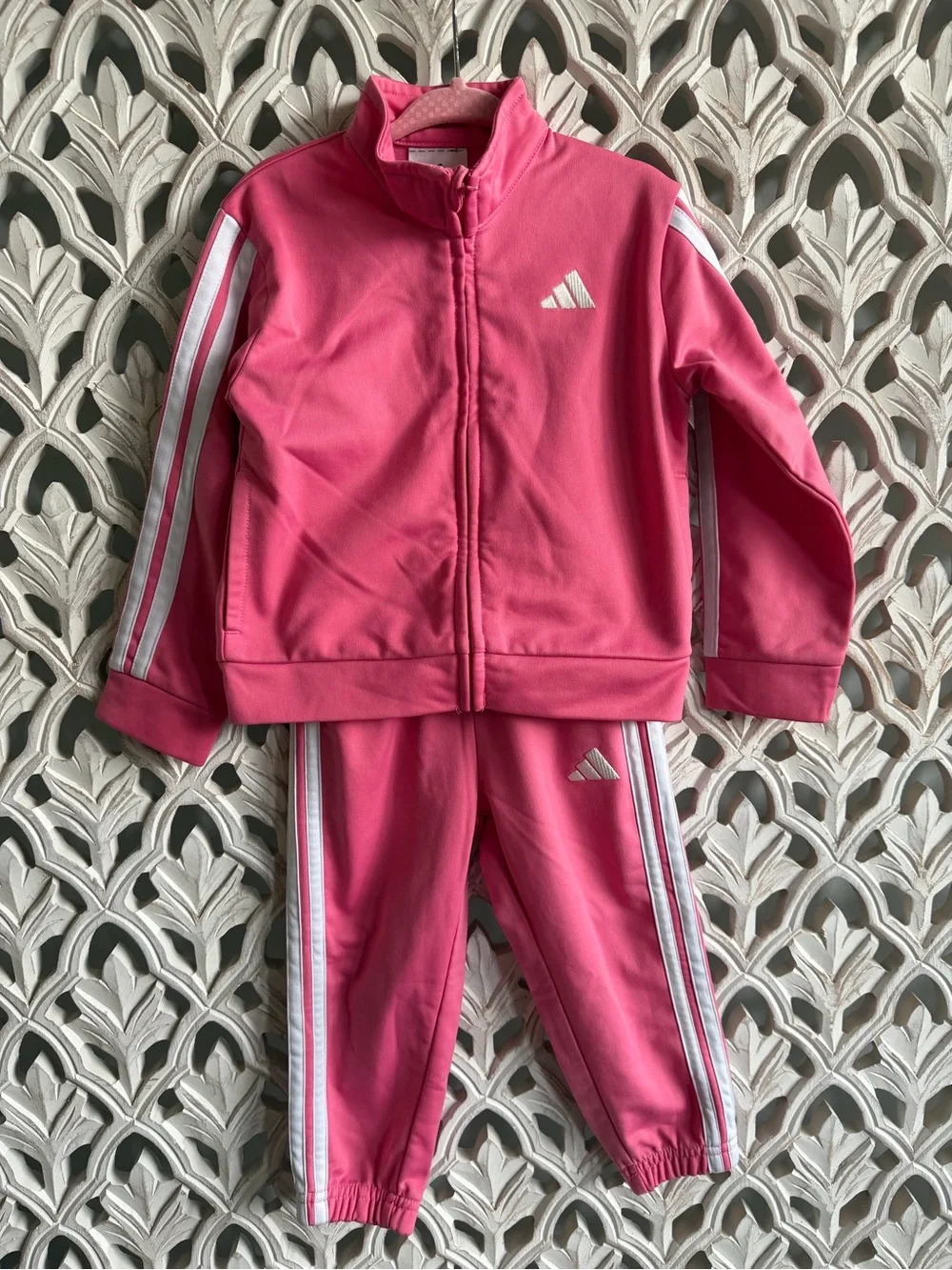 adidas Pink Tracksuit Jacket & Pants, 2T